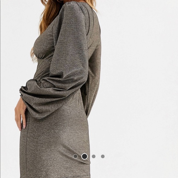 Glitter long sleeve button dress - Xs - Picture 5 of 8